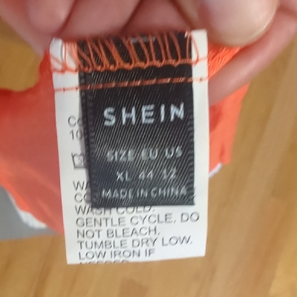 SHEIN Vibrant Orange Button-Down Shirt Dress - Picture 2 of 4